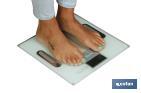 Digital bathroom scale | Bora Model | Body fat measurement | Size: 30.2 x 30.2 x 1.5cm | 12-function memory - Cofan